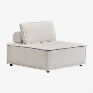 Módulo Central Para Sofá Modular Em Tecido Vermont Chenille Bege Creme - Sklum