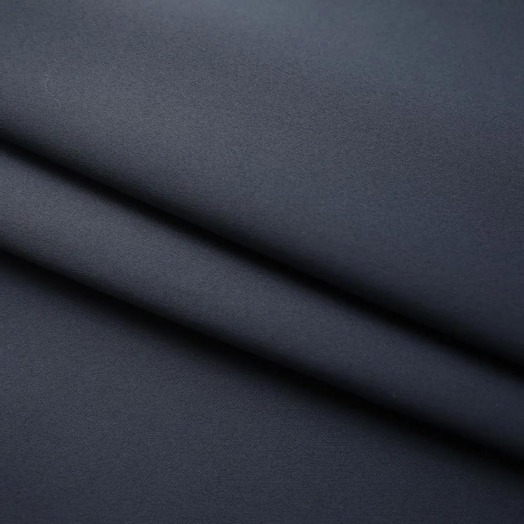 Cortinas blackout com ganchos 2 pcs 140x245 cm antracite