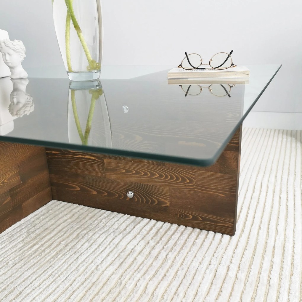 Mesa de Café Glory – Nogueira – 90x35x90 cm