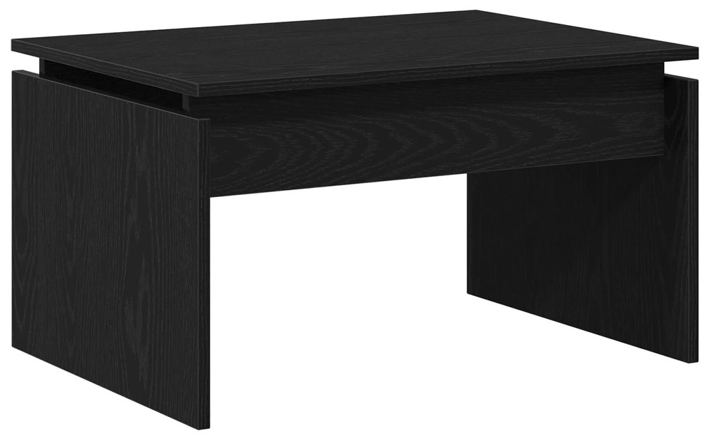 Mesa de Centro vidaXL Preta em Carvalho 68x38x50 cm Madeira Aconstruir
