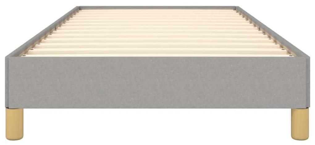 Estrutura de cama 100x200 cm tecido cinza-claro
