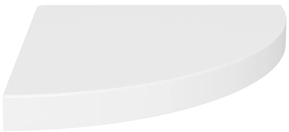 Prateleiras de canto suspensas 4 pcs 35x35x3,8 cm MDF branco