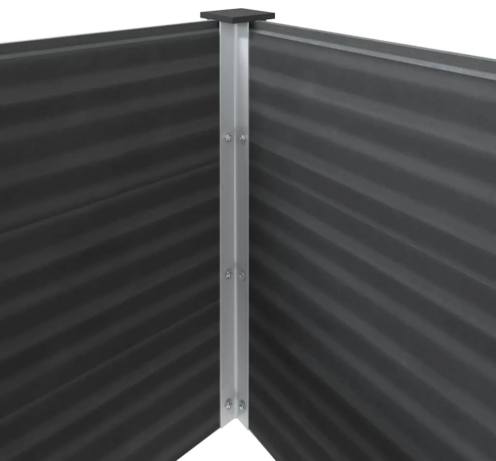 Canteiro elevado de jardim 250x100x54 cm WPC cinzento