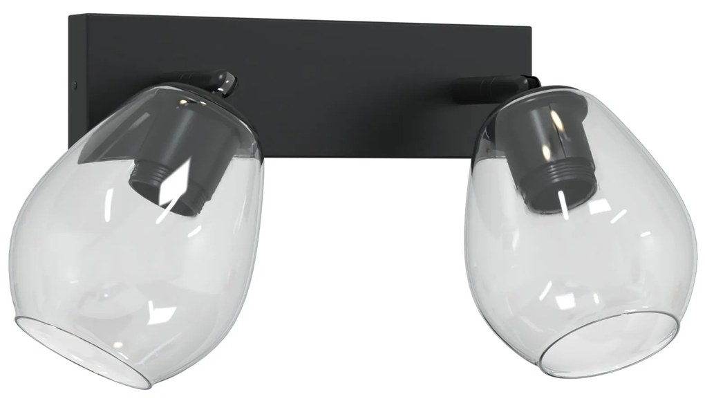 Luzes de teto com cúpula de vidro ajustável Antracite E27