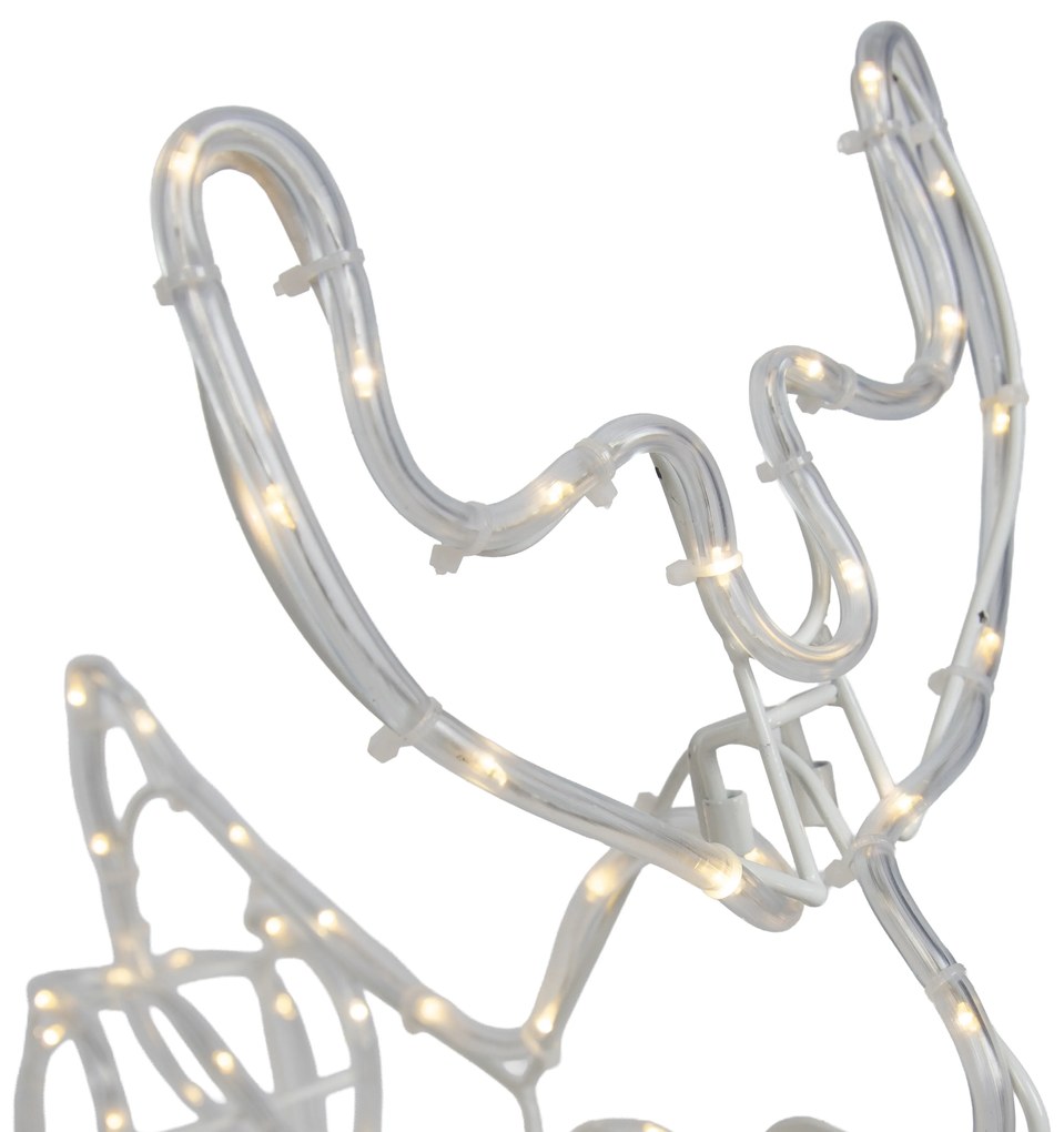 Candeeiro de pé de Natal Rena com Trenó 116cm Incl. LED com Temporizador IP44 - Sori