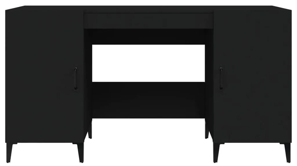 Secretária Mayra de 140 cm - Preto - Design Moderno