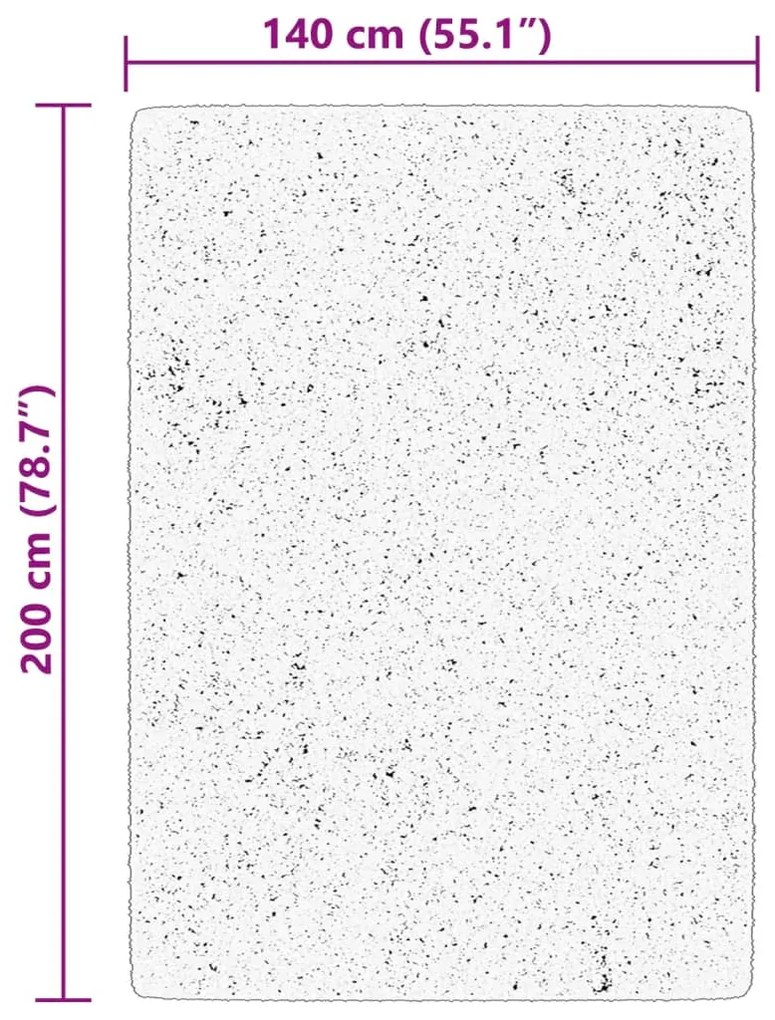 Tapete pelo curto macio e lavável HUARTE 140x200 cm rosa-pálido