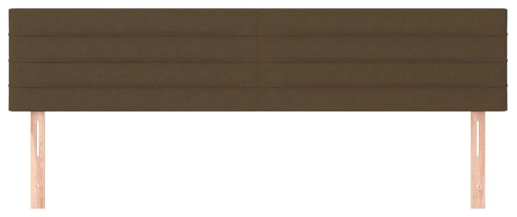 Cabeceira de cama 2 pcs tecido 100x5x78/88 cm castanho -escuro