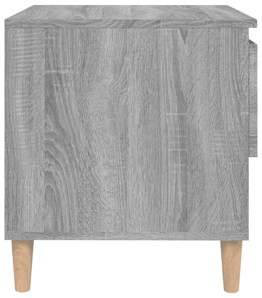 Mesa de cabeceira 50x46x50 cm derivados de madeira cinza sonoma
