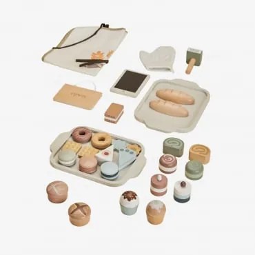 Conjunto De Acessórios De Padaria De Madeira Leda Kids Castanho Madeira - Sklum