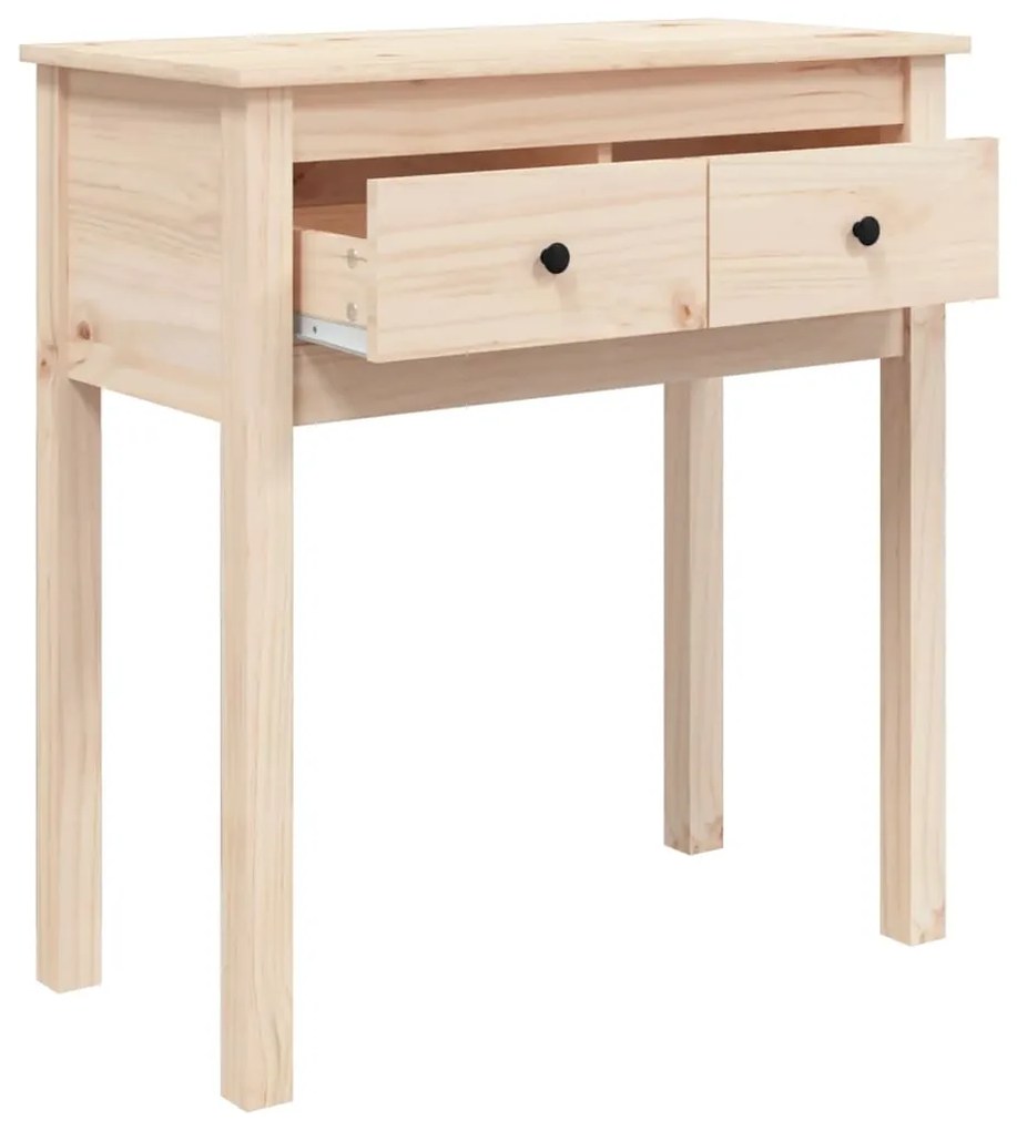 Mesa consola 70x35x75 cm madeira de pinho maciço