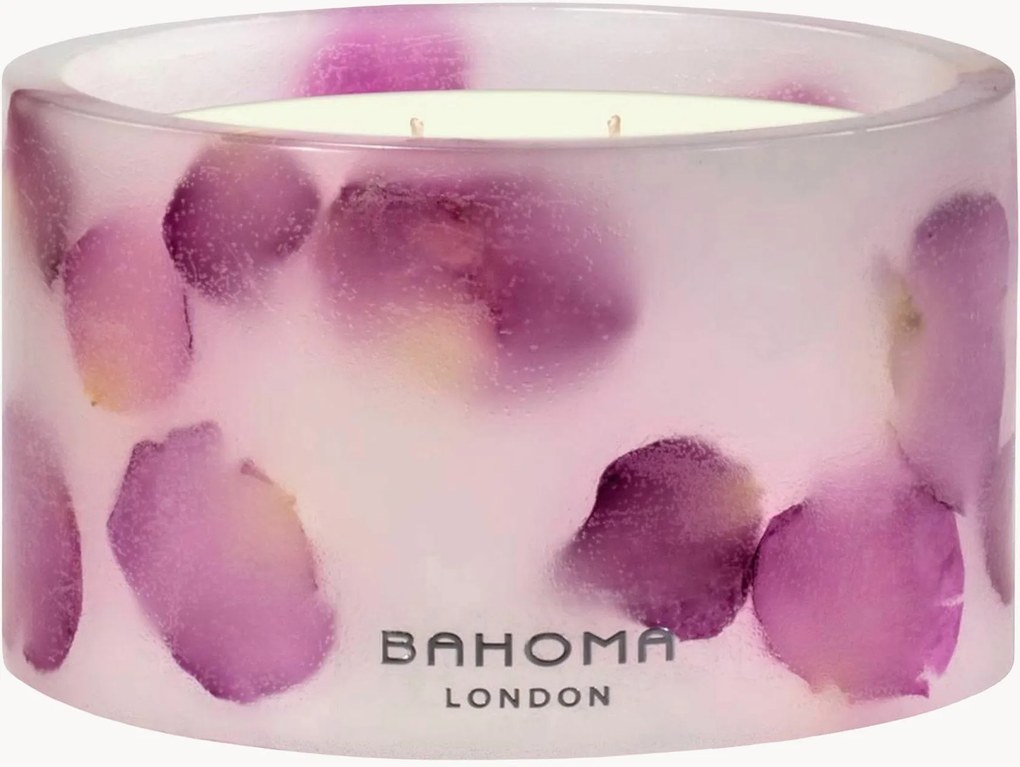 Vela perfumada artesanal com três pavios Botanica (rosa)