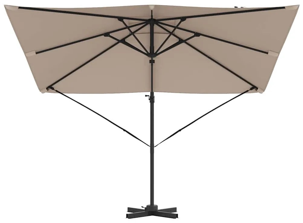 Parasol Roma Cinzento-acastanhado Largo Poliéster &amp; Aço