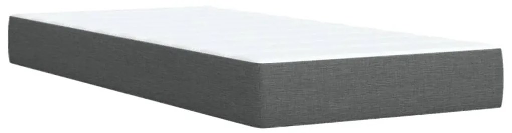 Cama com molas/colchão 90x200 cm tecido cinzento-escuro