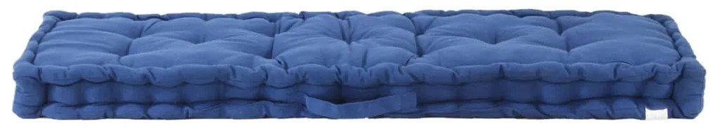 Almofadão p/ móveis de paletes algodão 120x40x7 cm azul-claro