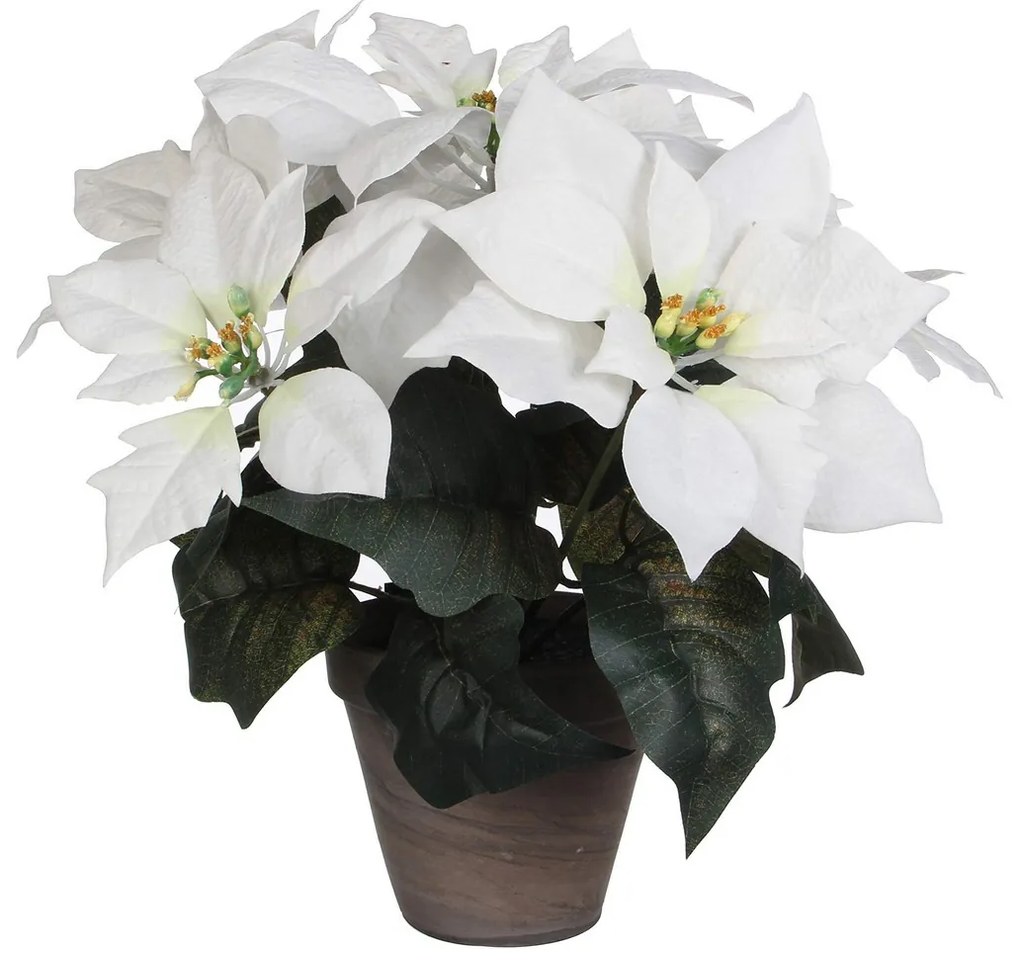 Planta Decorativa Branco Pvc (27 X 35 cm)