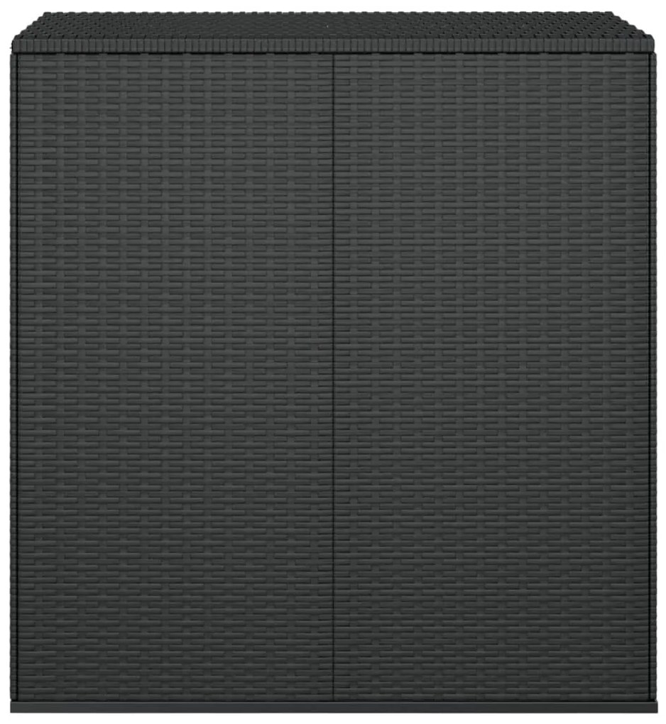 Caixa para almofadões de jardim 100x49x103,5 cm vime PE preto