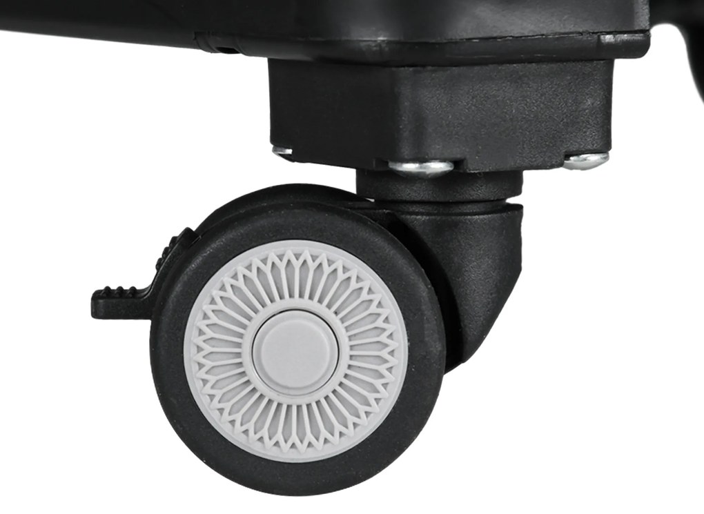 Carrinho de Armazenamento Dobrável Carrinho de Compras com 2 Rodas para Subir Escadas Capacidade 35L 48x43x95 cm Preto