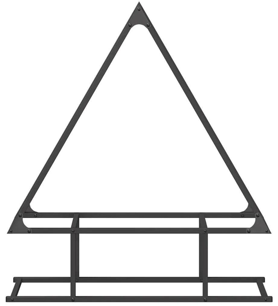 Suporte para lenha 80x25x90 cm aço laminado a frio preto