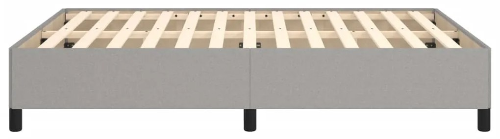 Estrutura de cama sem colchão 140x190 cm tecido cinzento-claro