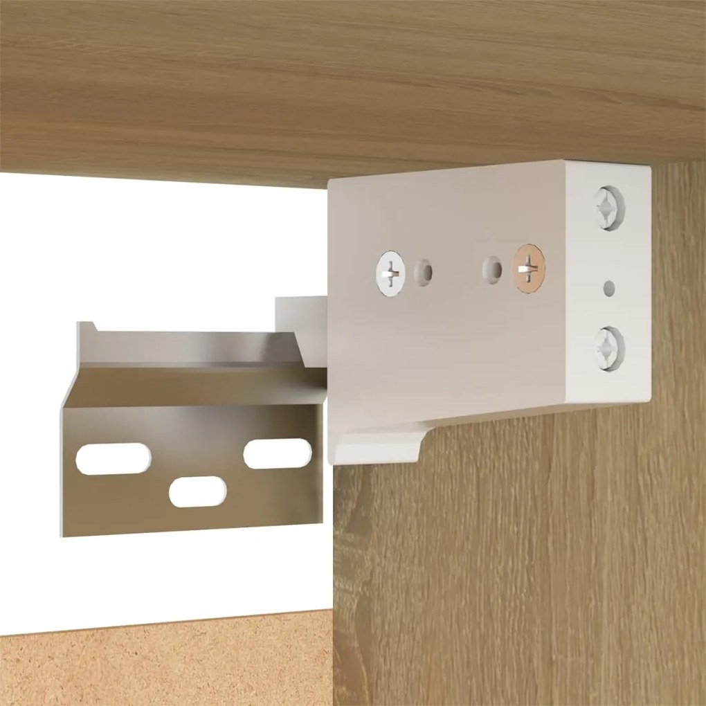 4pcs conjunto de móveis de TV derivados madeira carvalho sonoma