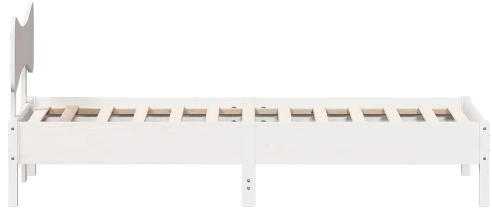 Cama sem colchão 90x190 cm madeira de pinho maciça branco