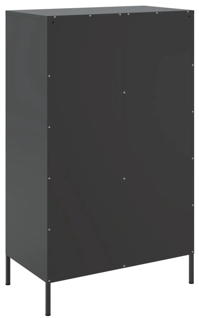Aparador alto 68x39x113 cm aço preto