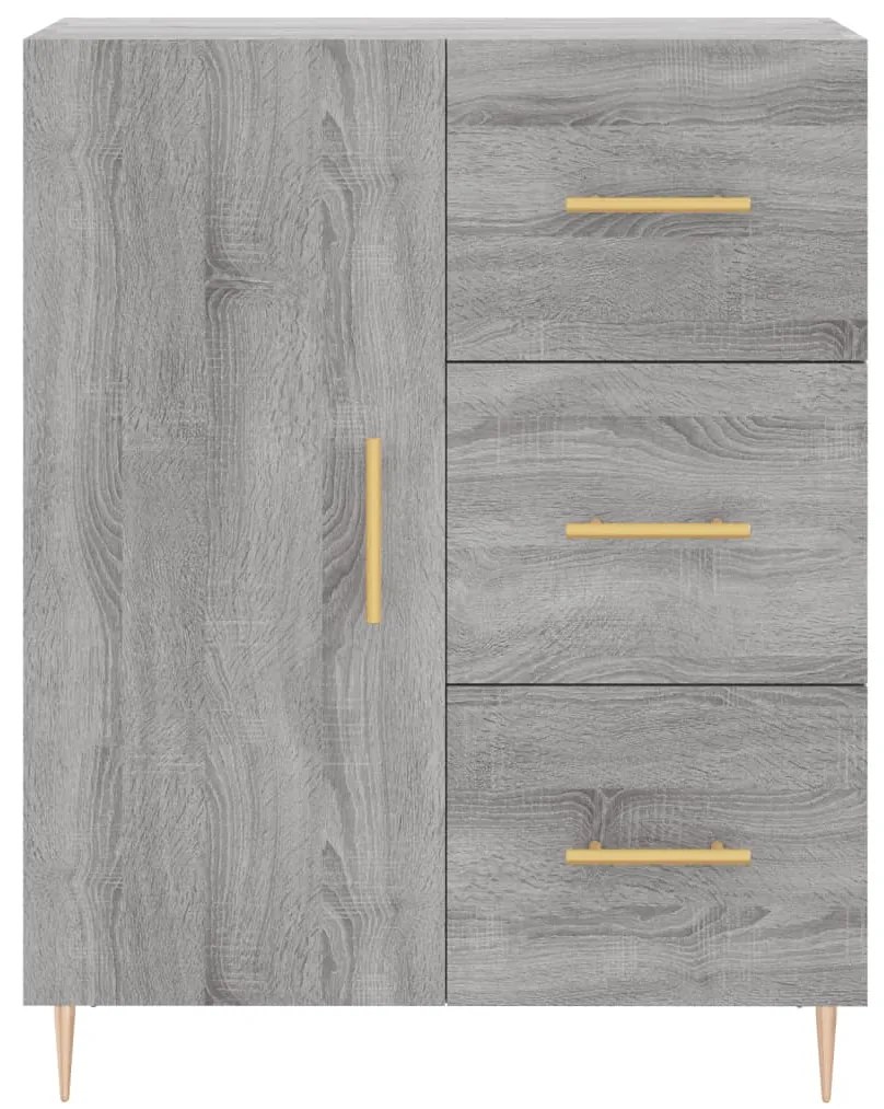 Armário alto 69,5x34x180 cm derivados de madeira sonoma cinza