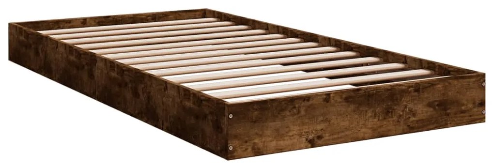 Estrutura cama s/ colchão derivados de madeira carvalho fumado