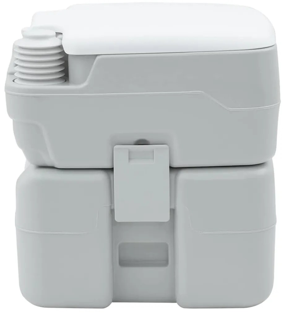 Vaso Sanitário Portátil vidaXL Cinza e Branco Plástico 20 L