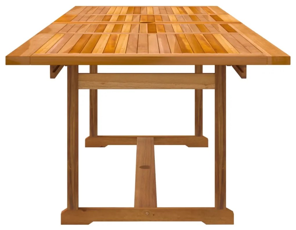 9 pcs conjunto de jantar para jardim acácia maciça e textilene
