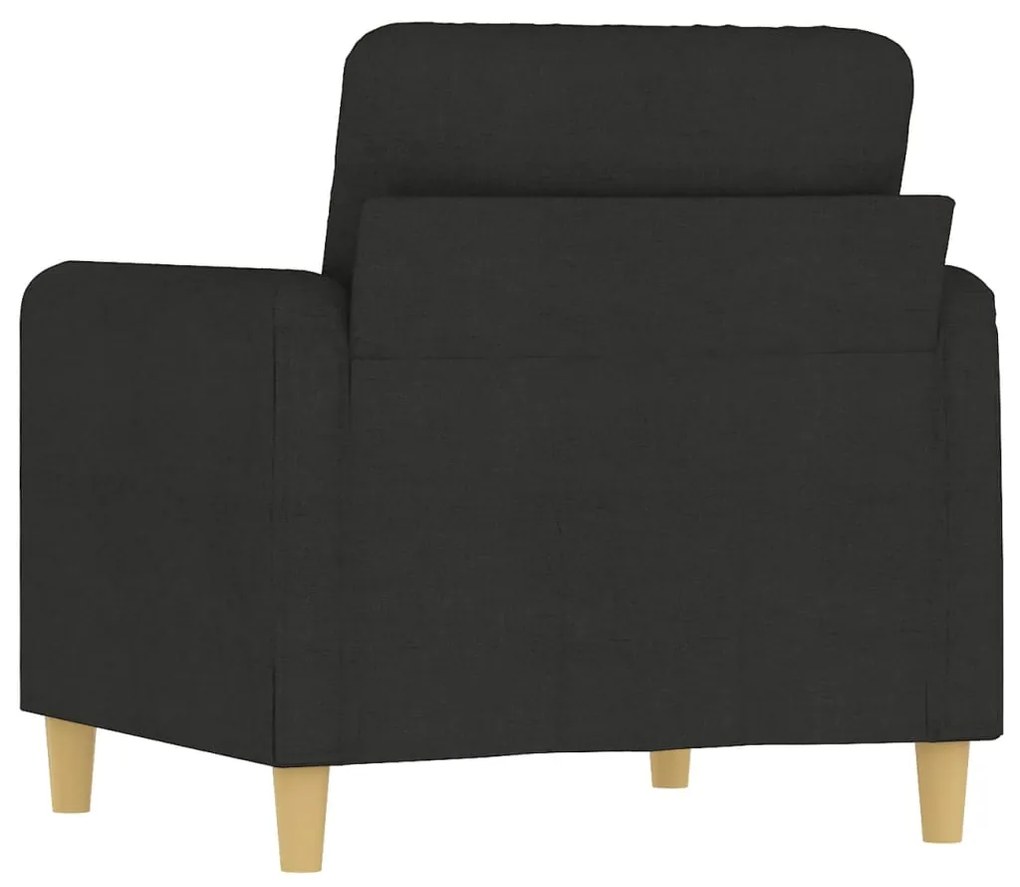 Poltrona Chloé - Em Tecido - Cor Preto - 78x77x80 cm - Com o seu Assen