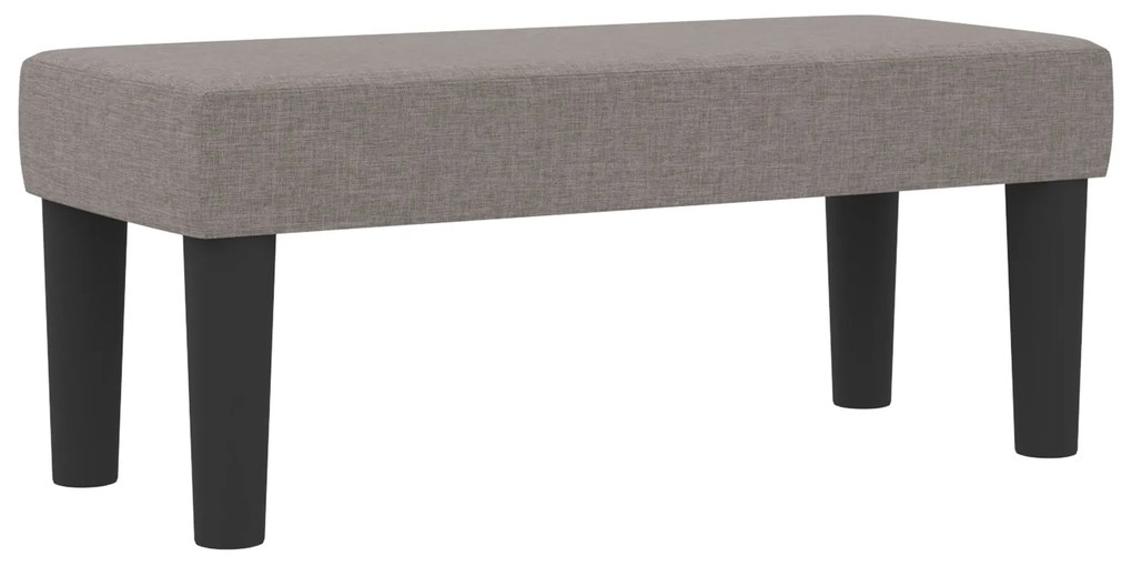 Cama Box Spring com Colchão e Banco Cinza 80x200 cm Tecido