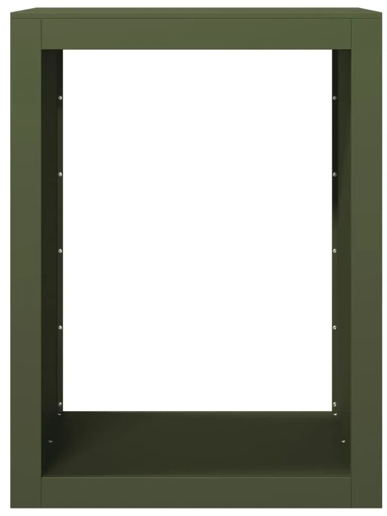 Suporte para lenha 60x40x80 cm aço verde