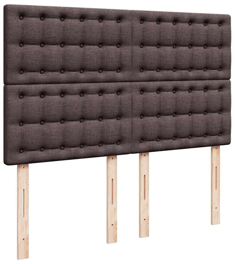Estrutura cama otomana colchão 140x200cm tecido castanho escuro