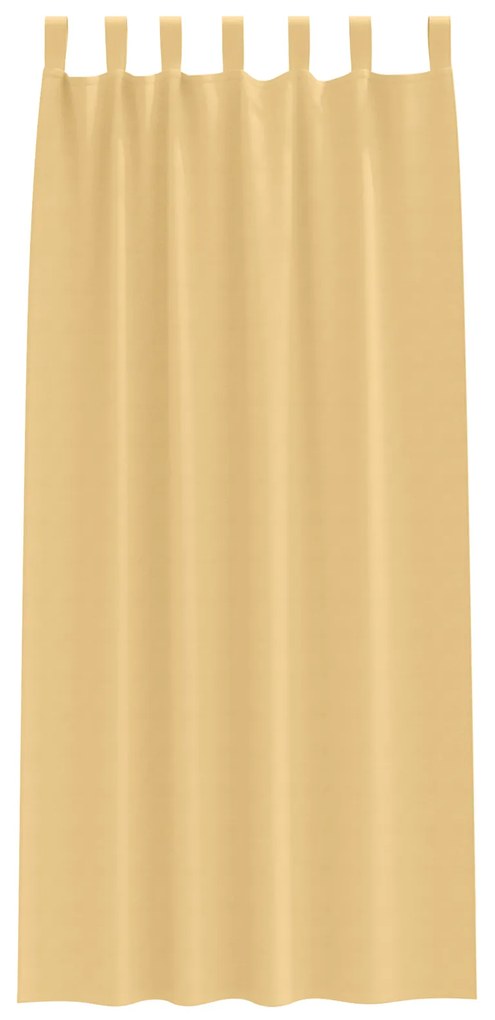 Cortinas opacas com cortinas 2 pcs Bege 225 x 140 cm Poliéster