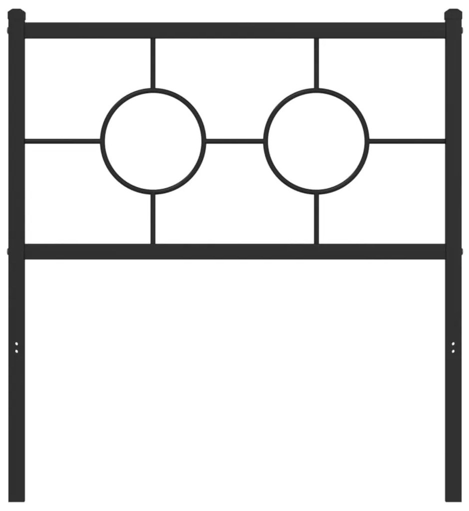 Cabeceira de cama 80 cm metal preto