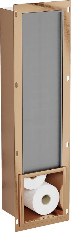Mexen X-Wall-B dispenser de papel higiénico, cobre escovado - 19C5