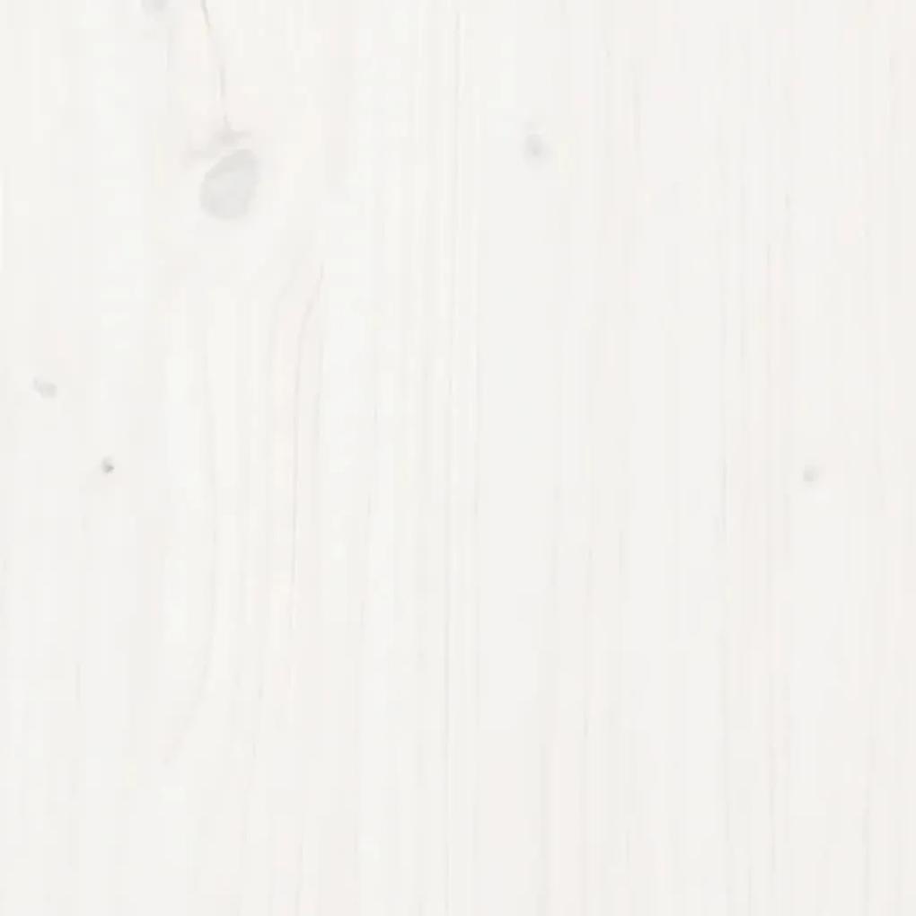 Cama de paletes 140x200 cm pinho maciço branco
