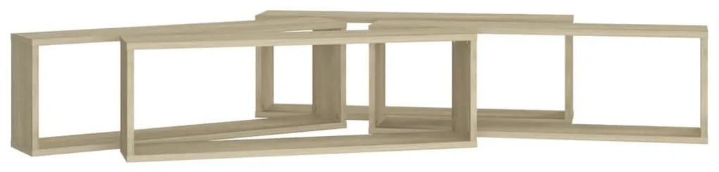 Estantes parede cúbicas 4pcs deriv. madeira 80x15x26,5cm sonoma