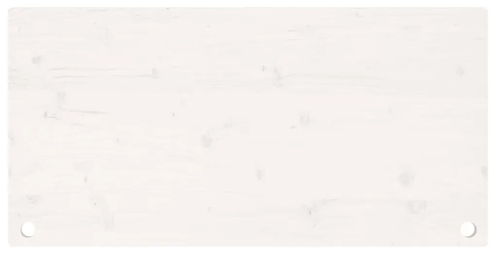 Tampo de secretária 100x60x2,5 cm pinho maciço branco