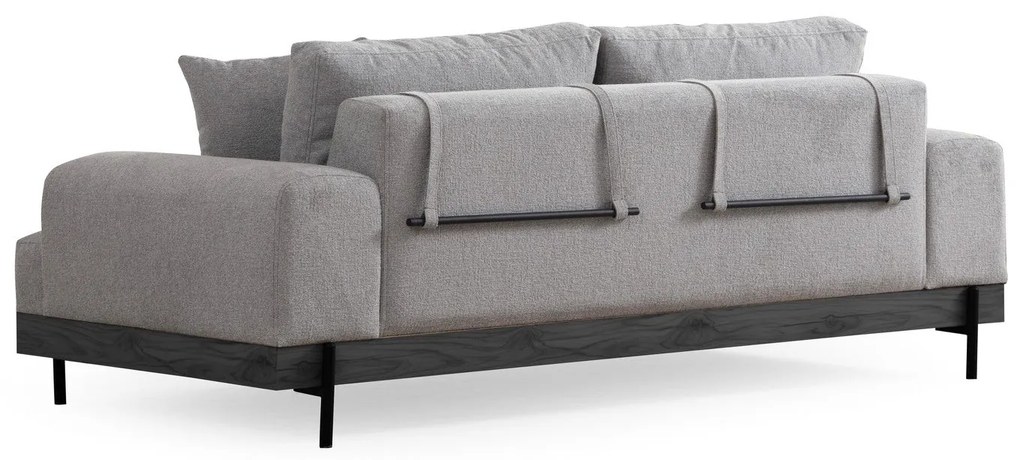 Sofá de 3 Lugares Eti – Cinzento – 220 cm x 98 cm x 78 cm
