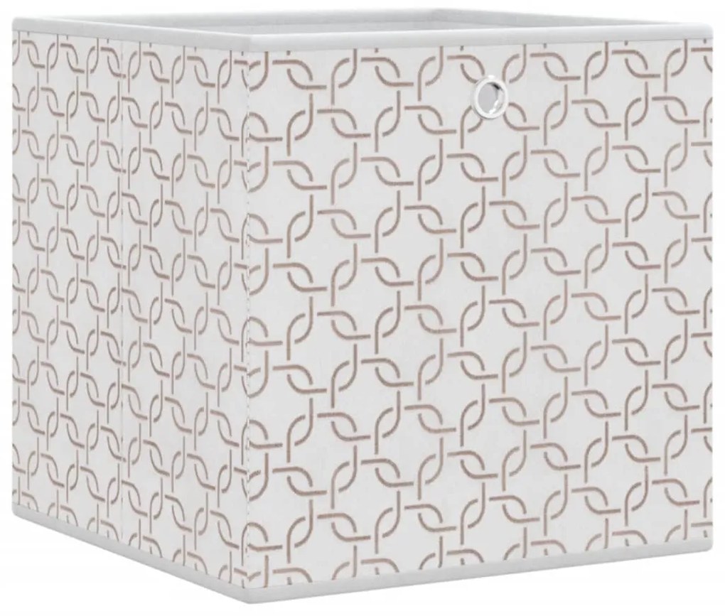 Caixas de arrumação dobráveis 10 pcs 32x32x32 cm TNT creme