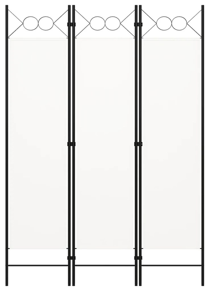 Divisória de quarto com 3 painéis 120x180 cm branco