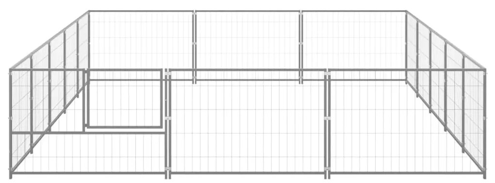 Canil para cães 15 m² aço prateado