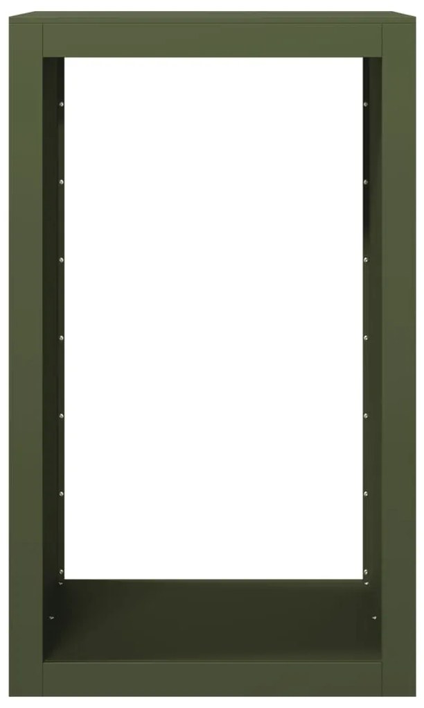 Suporte para lenha 60x40x100 cm aço verde