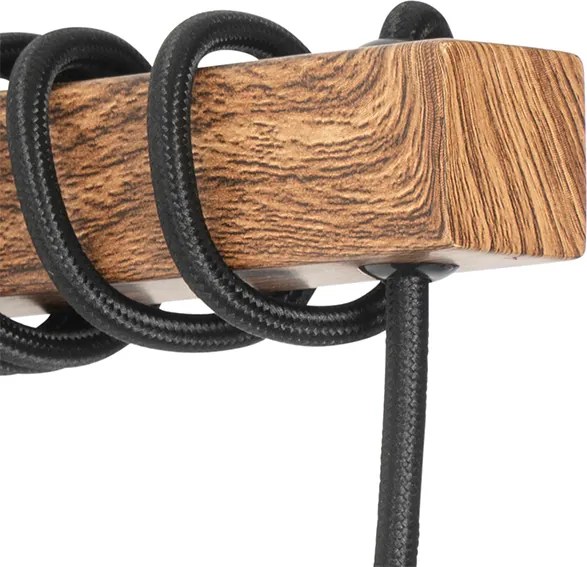 Aplique de parede industrial em aço com castanho - Gallow