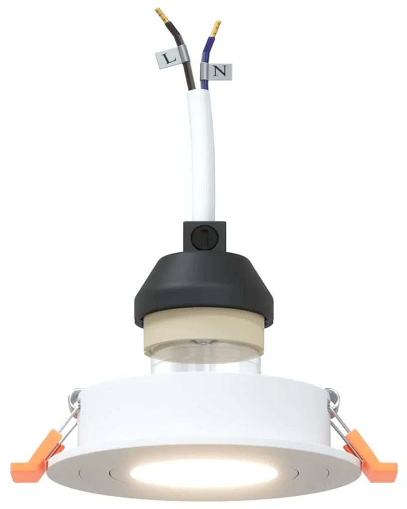 Spotlights Embutidos 12 pcs Redondo GU10 Branco Ø91 mm
