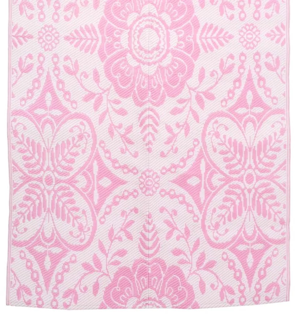 Tapete de exterior 120x180 cm ARAKIL PP cor-de-rosa