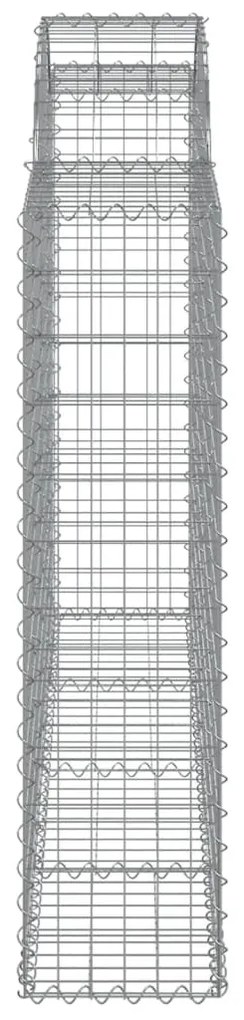 Cestos gabião arqueados 4pcs 200x30x120/140cm ferro galvanizado